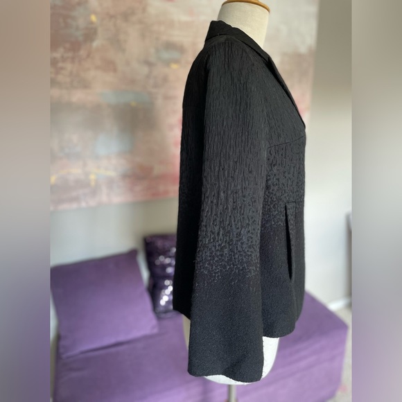 Marc Aurel Black textured Two Button Blazer‎ Size 38 - Picture 9 of 11